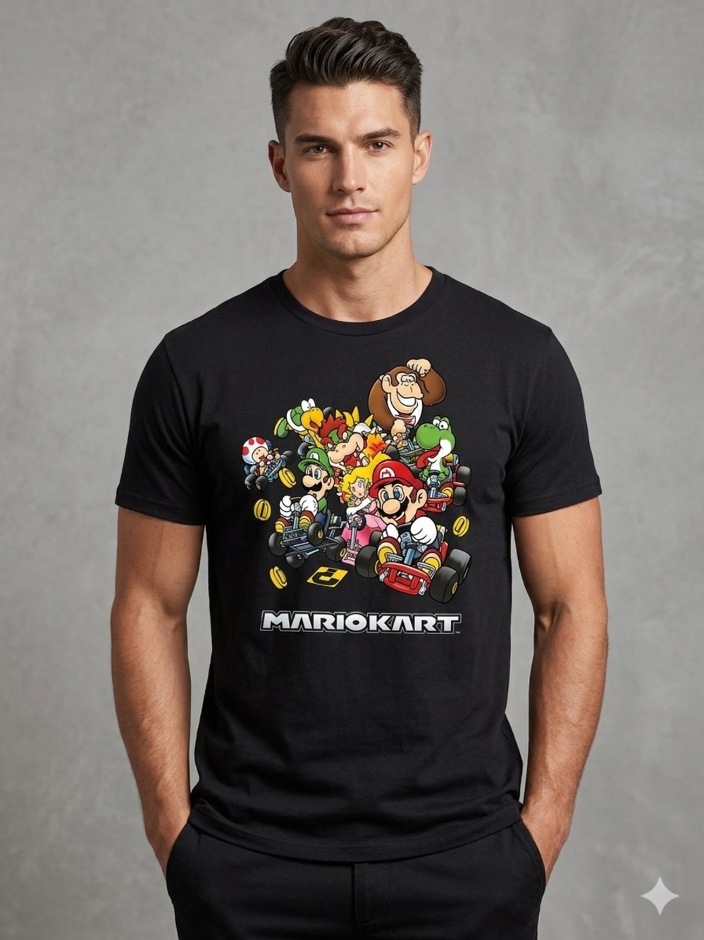 Nintendo Black Mario Kart Short Sleeve Tee